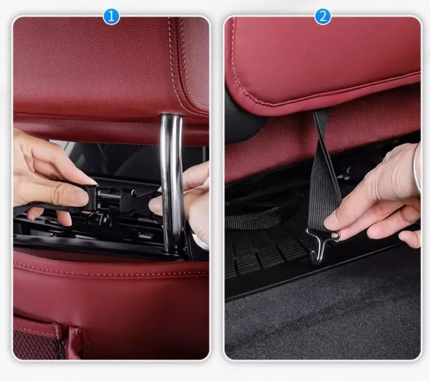 Auto Seat Back Multi Pocket Storage Bag For Mitsubishi Emeraude Endeavor FTO Galant Grandis GTO i i-MiEV L200 Lancer Lancer Evolution Automobile Seat Back Organisers,Brown2