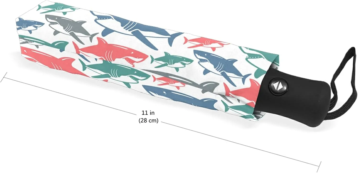 Automatic Folding Umbrella, Portable Strong Travel Rain Umbrella, Auto Open/Close Lightweight Compact Sun Anti-UV Parasol