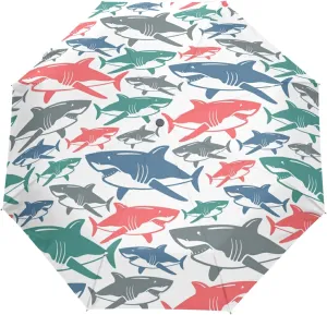 Automatic Folding Umbrella, Portable Strong Travel Rain Umbrella, Auto Open/Close Lightweight Compact Sun Anti-UV Parasol