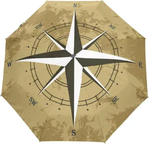 Automatic Folding Umbrella, Portable Strong Travel Rain Umbrella, Auto Open/Close Lightweight Compact Sun Anti-UV Parasol