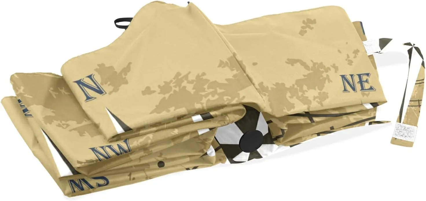 Automatic Folding Umbrella, Portable Strong Travel Rain Umbrella, Auto Open/Close Lightweight Compact Sun Anti-UV Parasol