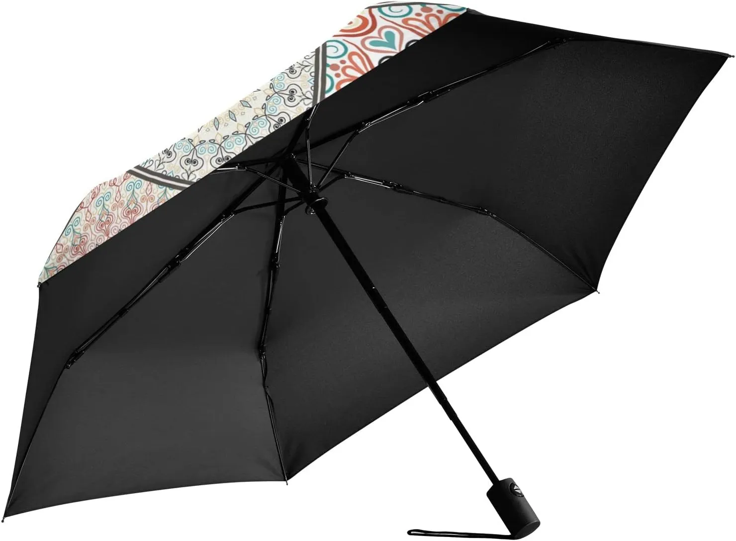 Automatic Lightweight Folding Umbrella, Auto Open/Close Portable Sun Travel Parasol, Compact Anti-UV Strong Rain Umbrella