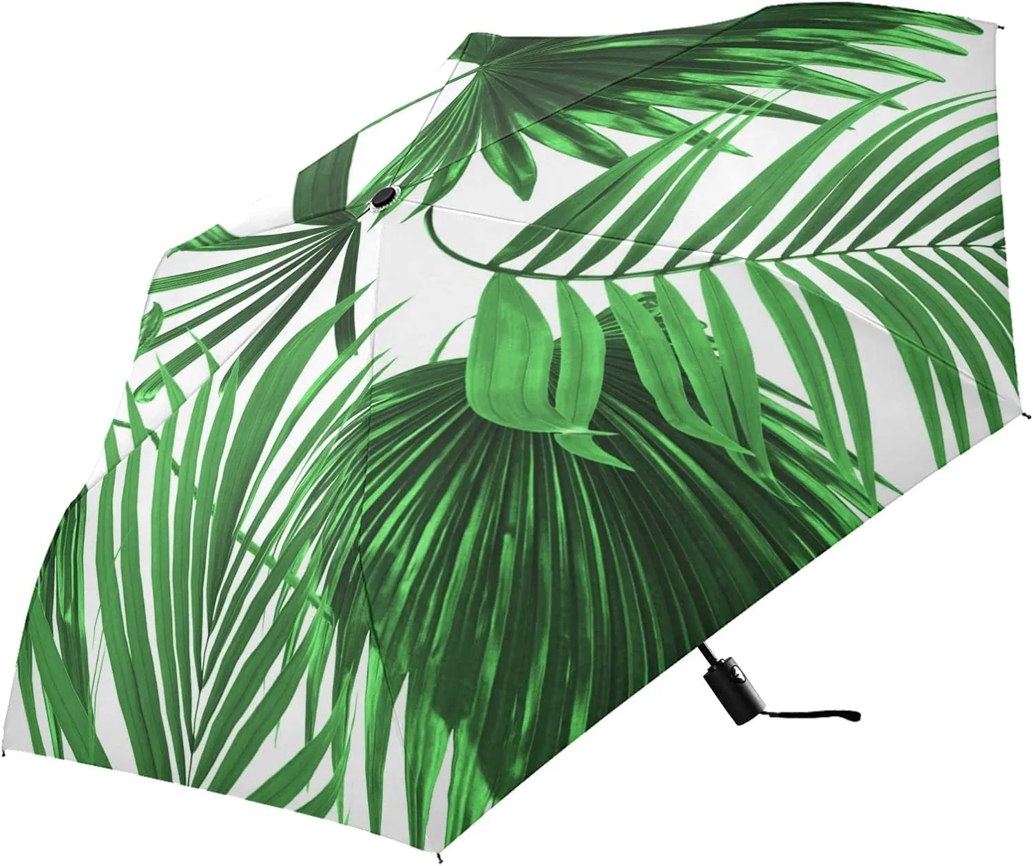 Automatic Lightweight Folding Umbrella, Auto Open/Close Portable Sun Travel Parasol, Compact Anti-UV Strong Rain Umbrella