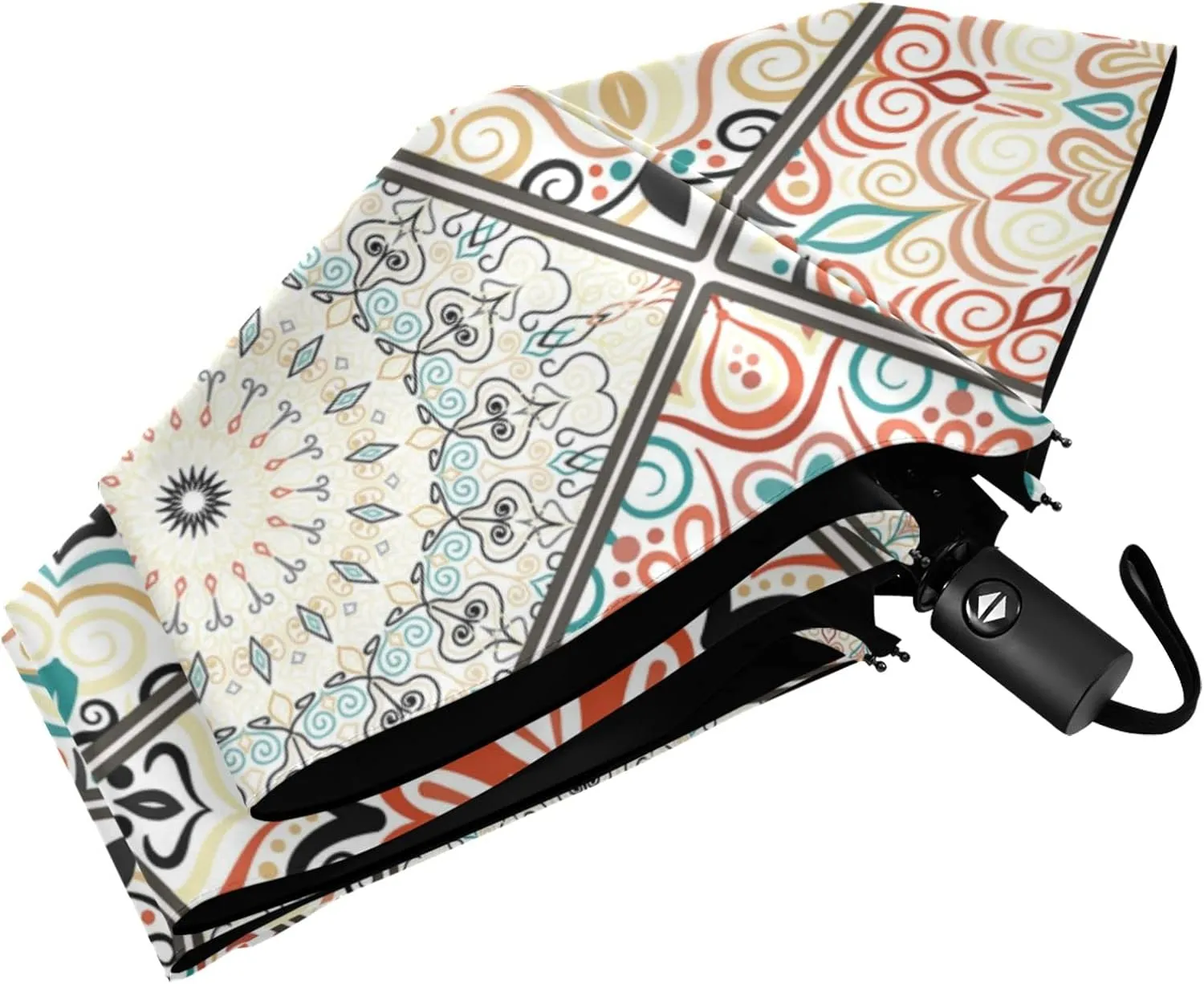 Automatic Lightweight Folding Umbrella, Auto Open/Close Portable Sun Travel Parasol, Compact Anti-UV Strong Rain Umbrella