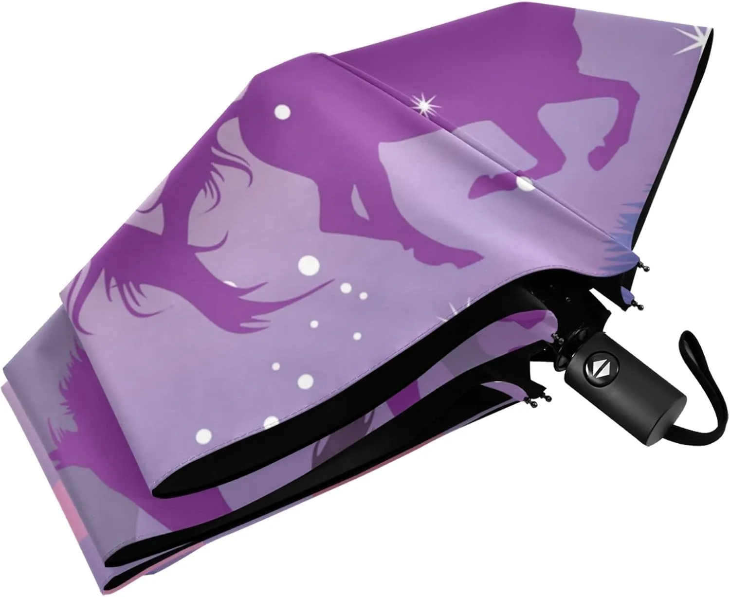 Automatic Lightweight Folding Umbrella, Auto Open/Close Portable Sun Travel Parasol, Compact Anti-UV Strong Rain Umbrella