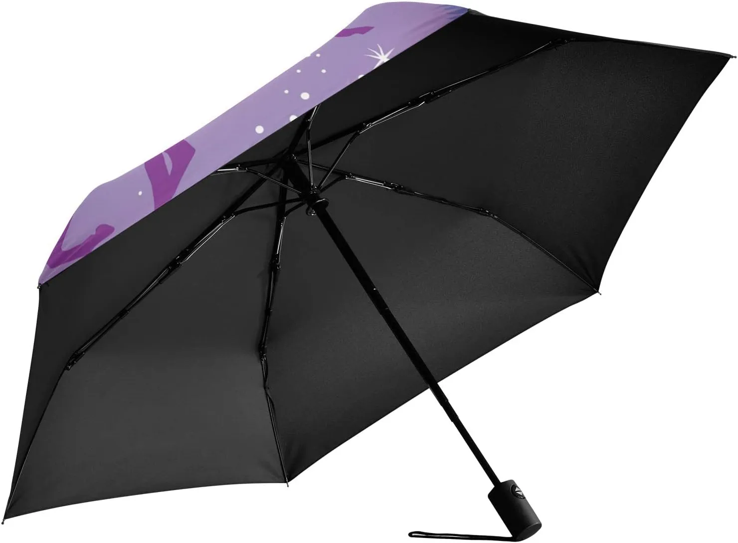 Automatic Lightweight Folding Umbrella, Auto Open/Close Portable Sun Travel Parasol, Compact Anti-UV Strong Rain Umbrella