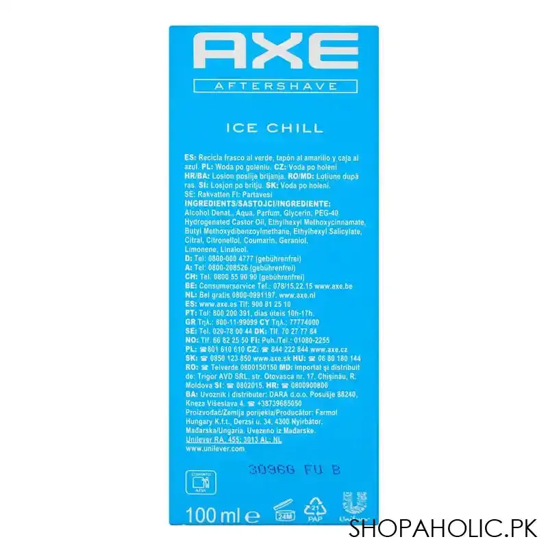 Axe Ice Chill Cooling Mint After Shave, 100ml