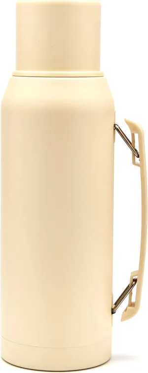 BALIBETOV Thermal Flask for mate - Vacuum Insulated With Double Stainless Steel Wall - BPA Free - A Thermic bottle Specially Designed for Use With Mate Cup or Mate Gourd (33.8 fl oz, Beige)
