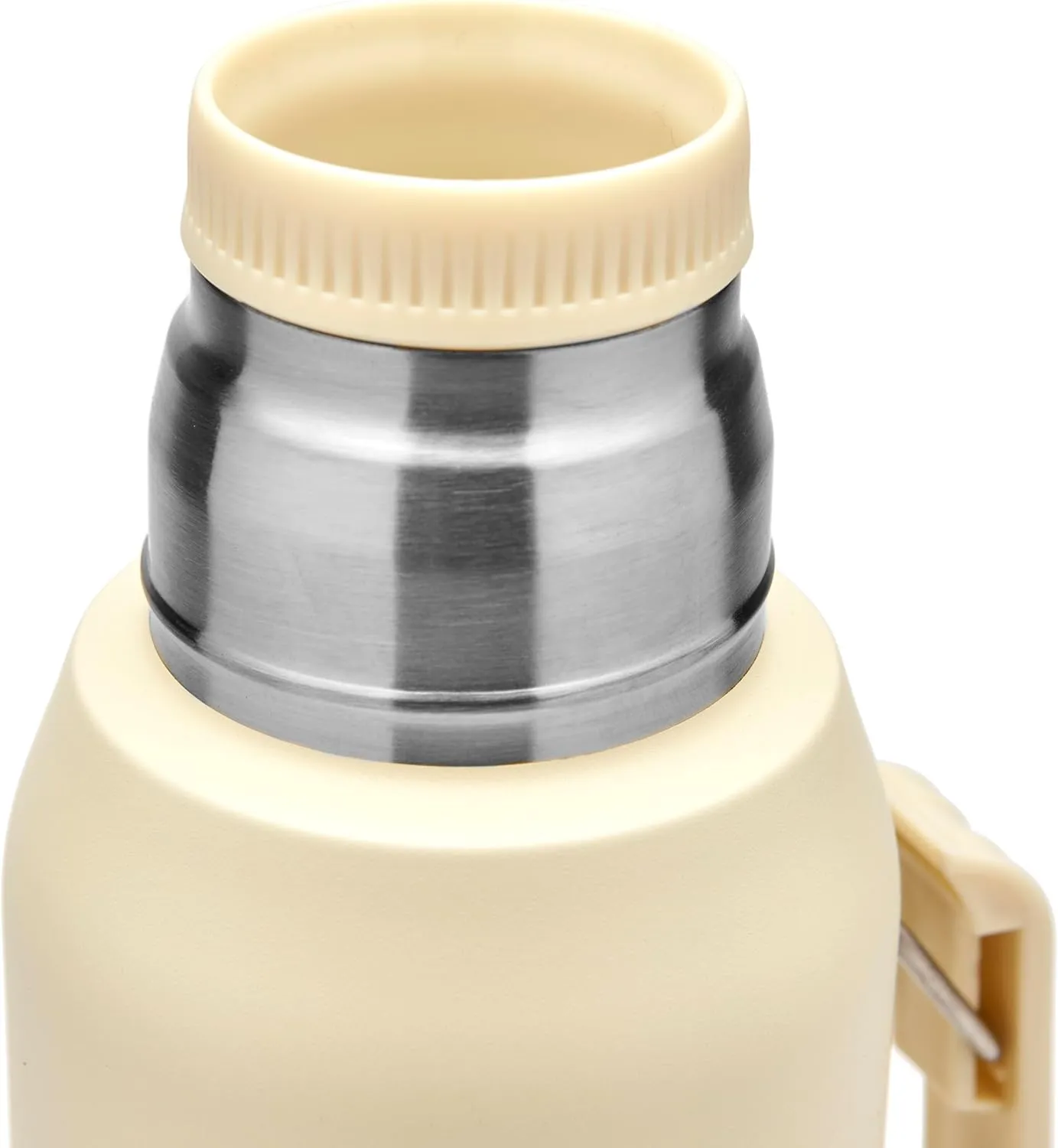 BALIBETOV Thermal Flask for mate - Vacuum Insulated With Double Stainless Steel Wall - BPA Free - A Thermic bottle Specially Designed for Use With Mate Cup or Mate Gourd (33.8 fl oz, Beige)