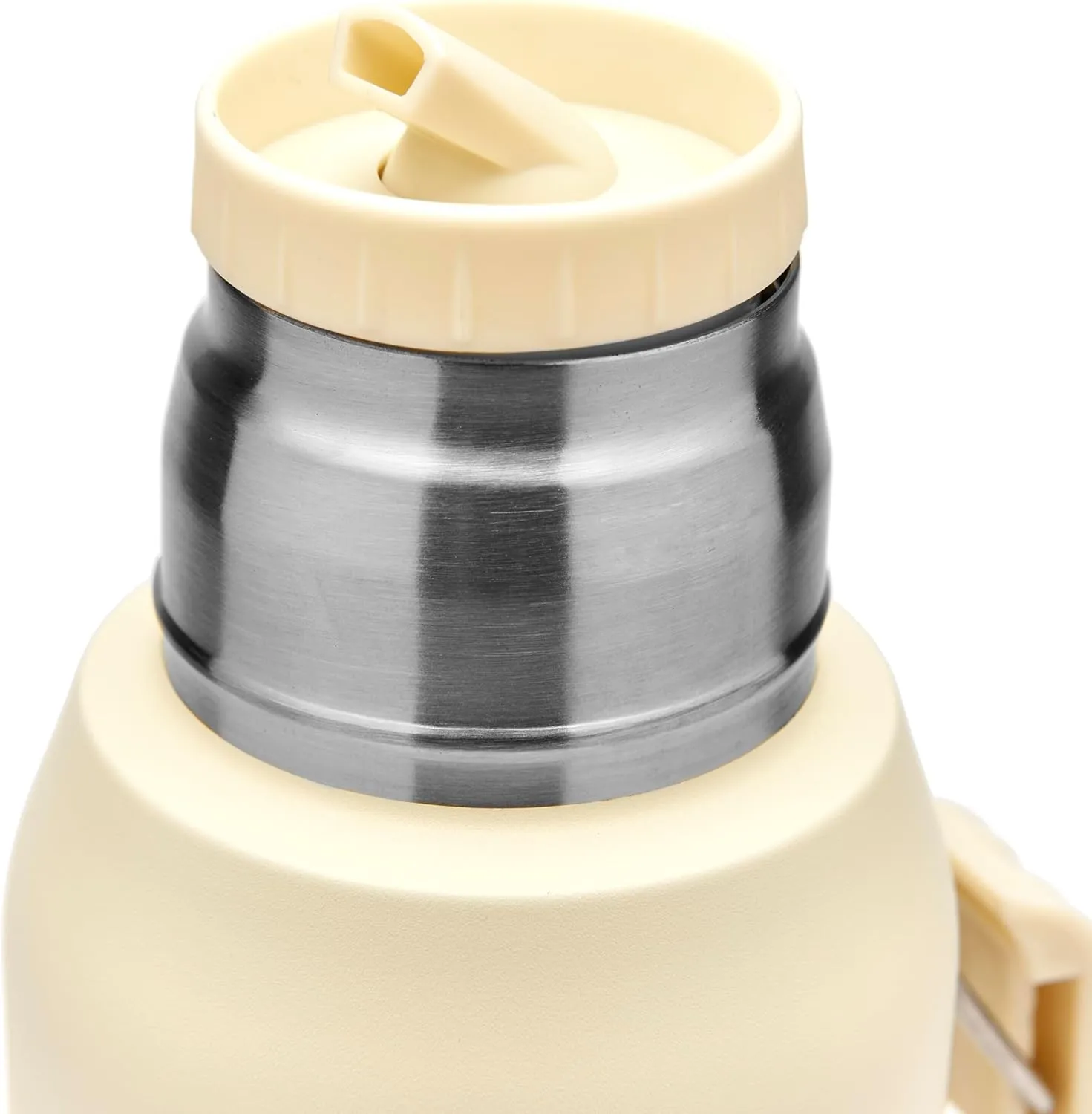 BALIBETOV Thermal Flask for mate - Vacuum Insulated With Double Stainless Steel Wall - BPA Free - A Thermic bottle Specially Designed for Use With Mate Cup or Mate Gourd (33.8 fl oz, Beige)