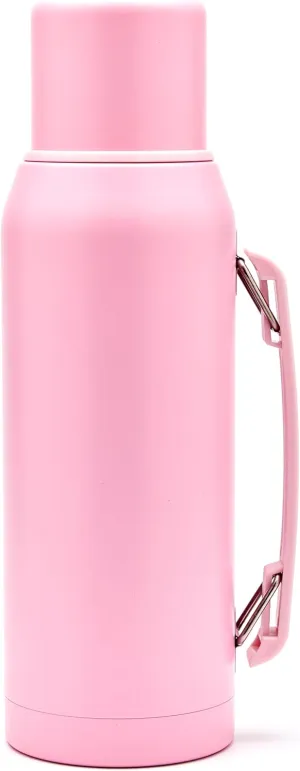 BALIBETOV thermal flask for mate - Vacuum Insulated With Double Stainless Steel Wall - BPA Free - A Thermic bottle Specially Designed for Use With Mate Cup or Mate Gourd (33.8 fl oz, Pink)