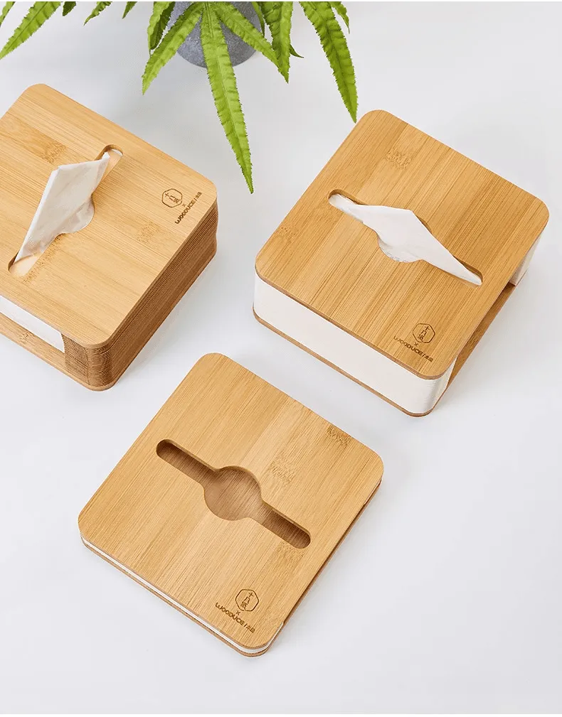 Bamboo Tissue Box - Foldable Nordic Design Storage Solution