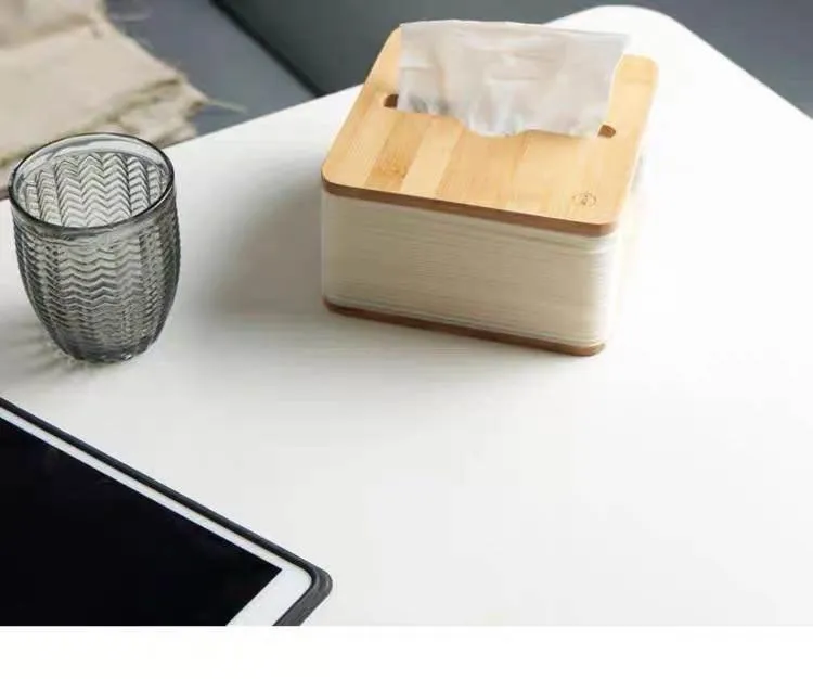 Bamboo Tissue Box - Foldable Nordic Design Storage Solution