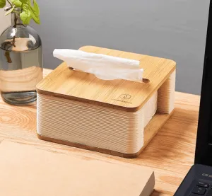 Bamboo Tissue Box - Foldable Nordic Design Storage Solution