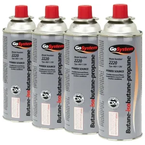 Bayonet Butane Gas Canister 227g - 4 Pack