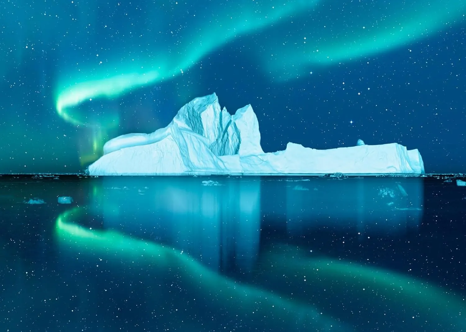 BELECO 10x8ft Fabric Iceberg Aurora Borealis Backdrop Polar Arctic Scene Greenland Alaska Glacier Northern Lights Starry Sky Background Winter Christmas Party Decorations Photoshoot Studio Props