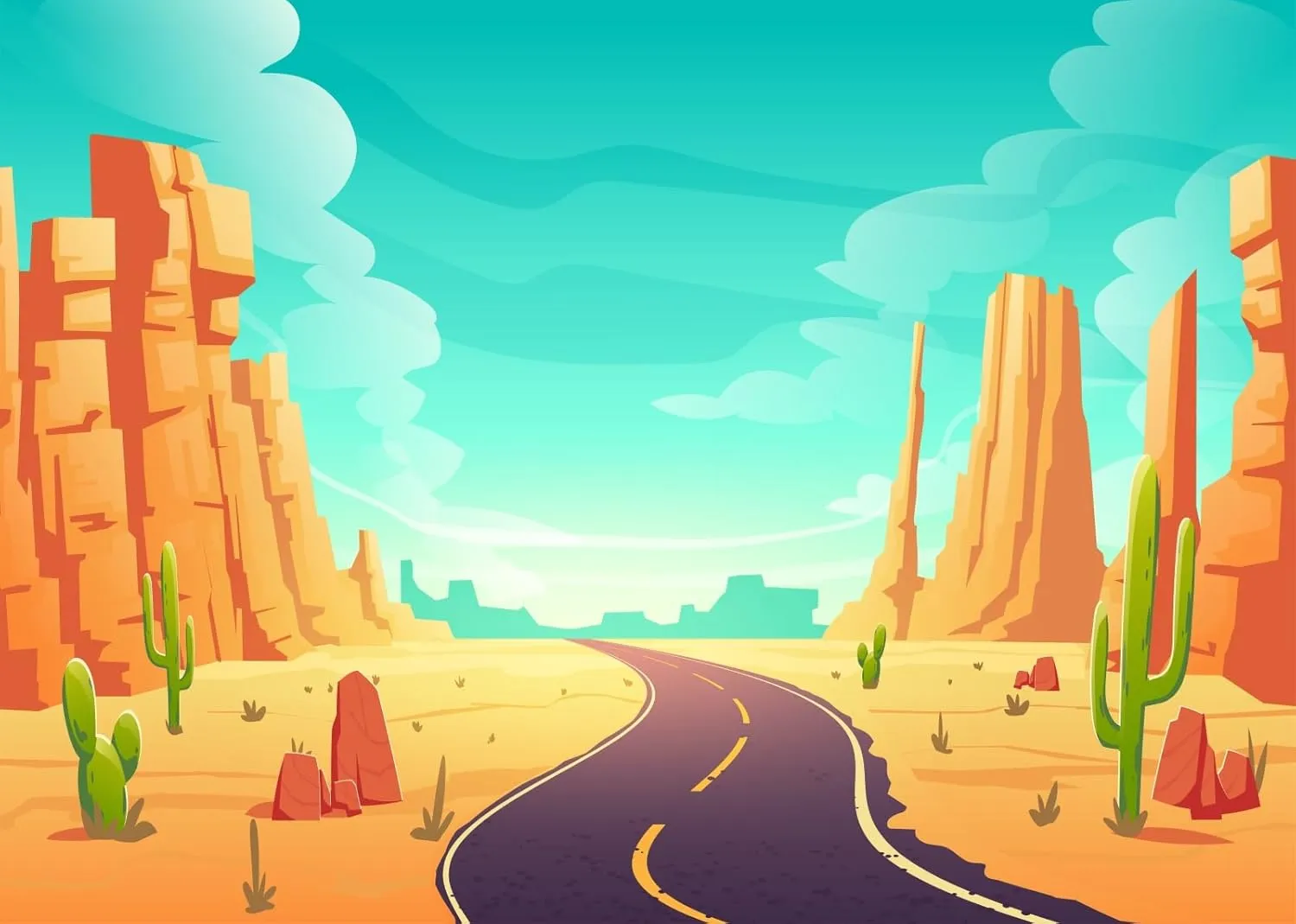 BELECO 7x5ft Fabric Cartoon Desert Backdrop Wildwest Desert Road Cactus Sand Dunes Canyon Photography Background Western Cowboy Cowgirl Baby Shower Birthday Party Decoration Baby Kids Photo Props