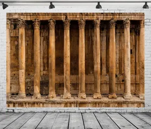 BELECO 7x5ft Fabric Roman Temple Backdrop Bacchus Temple in Baalbek Backdrop Columns of Temple Ruins Ancient Rome Culture Background Roman Party Decorations Photo Booth Props