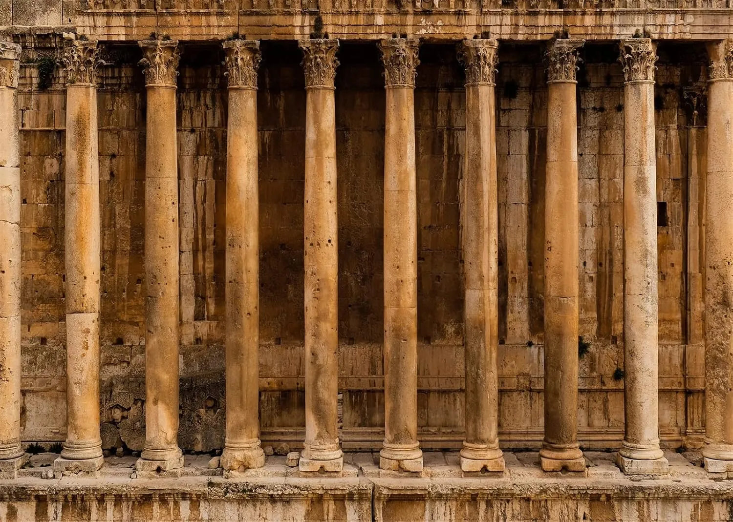 BELECO 7x5ft Fabric Roman Temple Backdrop Bacchus Temple in Baalbek Backdrop Columns of Temple Ruins Ancient Rome Culture Background Roman Party Decorations Photo Booth Props