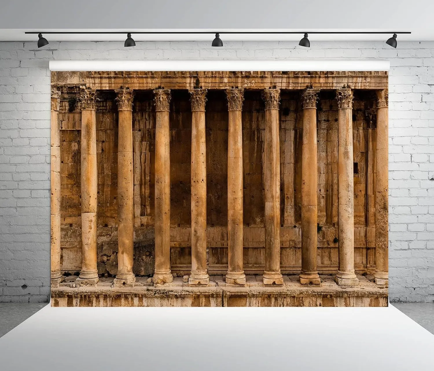 BELECO 7x5ft Fabric Roman Temple Backdrop Bacchus Temple in Baalbek Backdrop Columns of Temple Ruins Ancient Rome Culture Background Roman Party Decorations Photo Booth Props