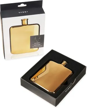 Belmont Gold Plated Flask by Viski – (6 oz. capacity)