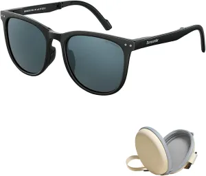 BENEUNDER Polarized Sunglasses for Men Women, Ultra Lightweight Folding Sunglasses with Organizer