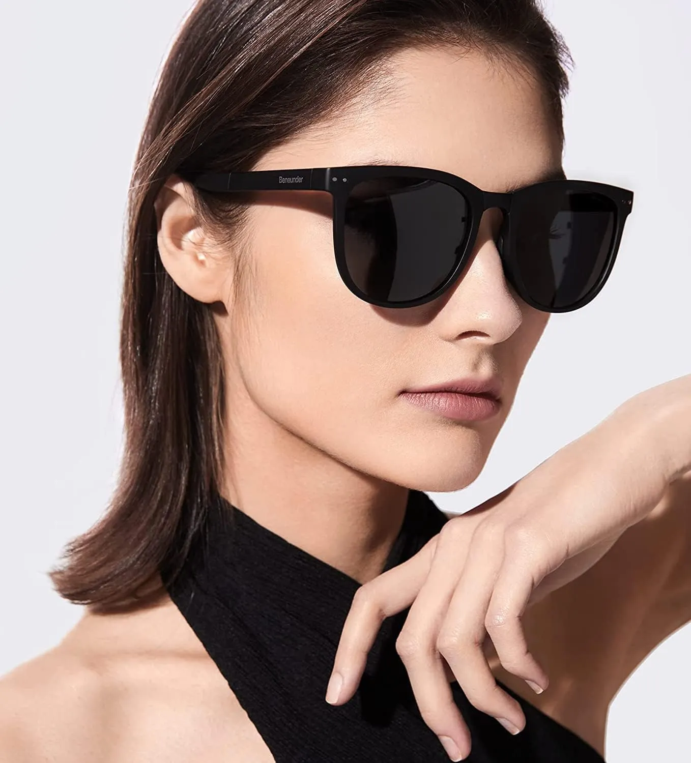 BENEUNDER Polarized Sunglasses for Men Women, Ultra Lightweight Folding Sunglasses with Organizer