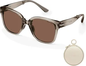 BENEUNDER Polarized Sunglasses for Men Women, Ultra Lightweight Folding Sunglasses with Organizer
