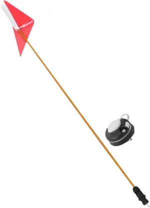 BESPORTBLE 1Set Warning Kayak Flag with Pole Holder Durable High Visibility Safety Flag Easy Installation Kit for Canoes and Boats Essential Accessory for Enhanced Watercraft