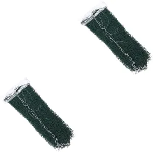BESPORTBLE 2pcs Portable Badminton Net Badminton Net Set Portable for Backyard Garden Outdoor Kids Children Adults 5m with Poles Rackets Nylon Badminton Net Folding Volleyball Tennis Nylon Sports