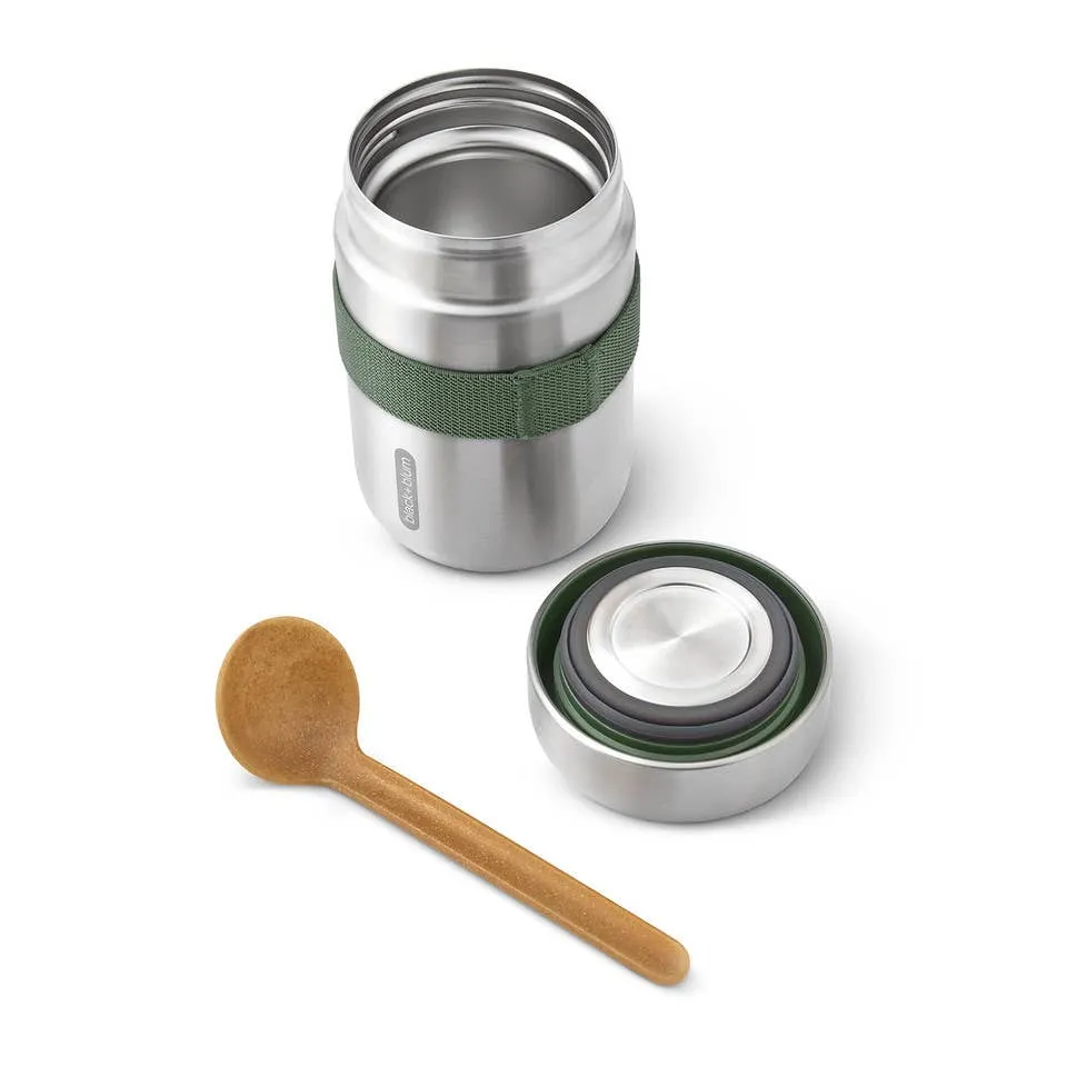 Black Blum - Insulated Flask - Leak Proof Stainless Steel Food Flask: Olive