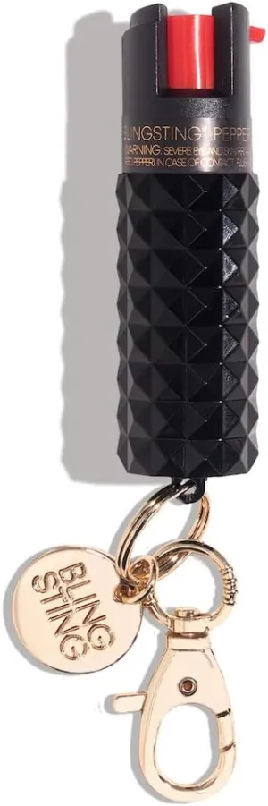 BLINGSTING BLINGSTING Pepper Spray Maximum OC Strength Self Defense Spays for Women, 12 ft Spray Range & UV Dye