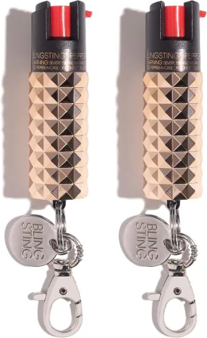 BLINGSTING BLINGSTING Pepper Spray Maximum OC Strength Self Defense Spays for Women, 12 ft Spray Range & UV Dye