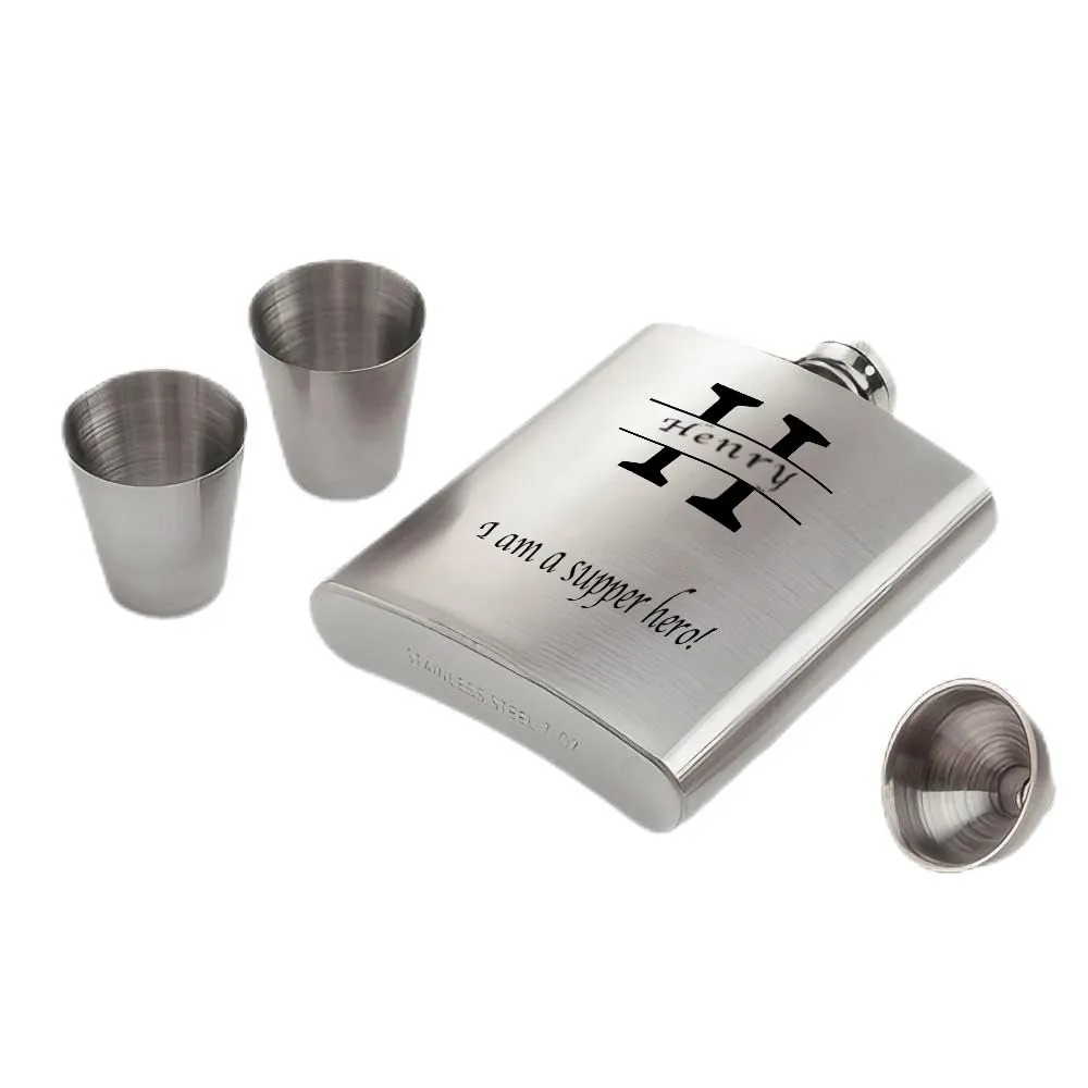 Boxed gift,Elegant gift box,7oz stainless steel flask,Personalized stainless steel flask,Hip flask,Portable stainless steel flask, Metal flask, Small stainless steel flask, Stainless steel flask