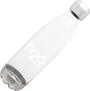 BPA-Free Sport Water Bottles 25 oz, Tritan Non Toxic Plastic, Reusable Flask with Stainless Steel Leak Proof Twist Off Cap & Steel Base, Cola Bottle Shape (Blue, 25 Ounces)