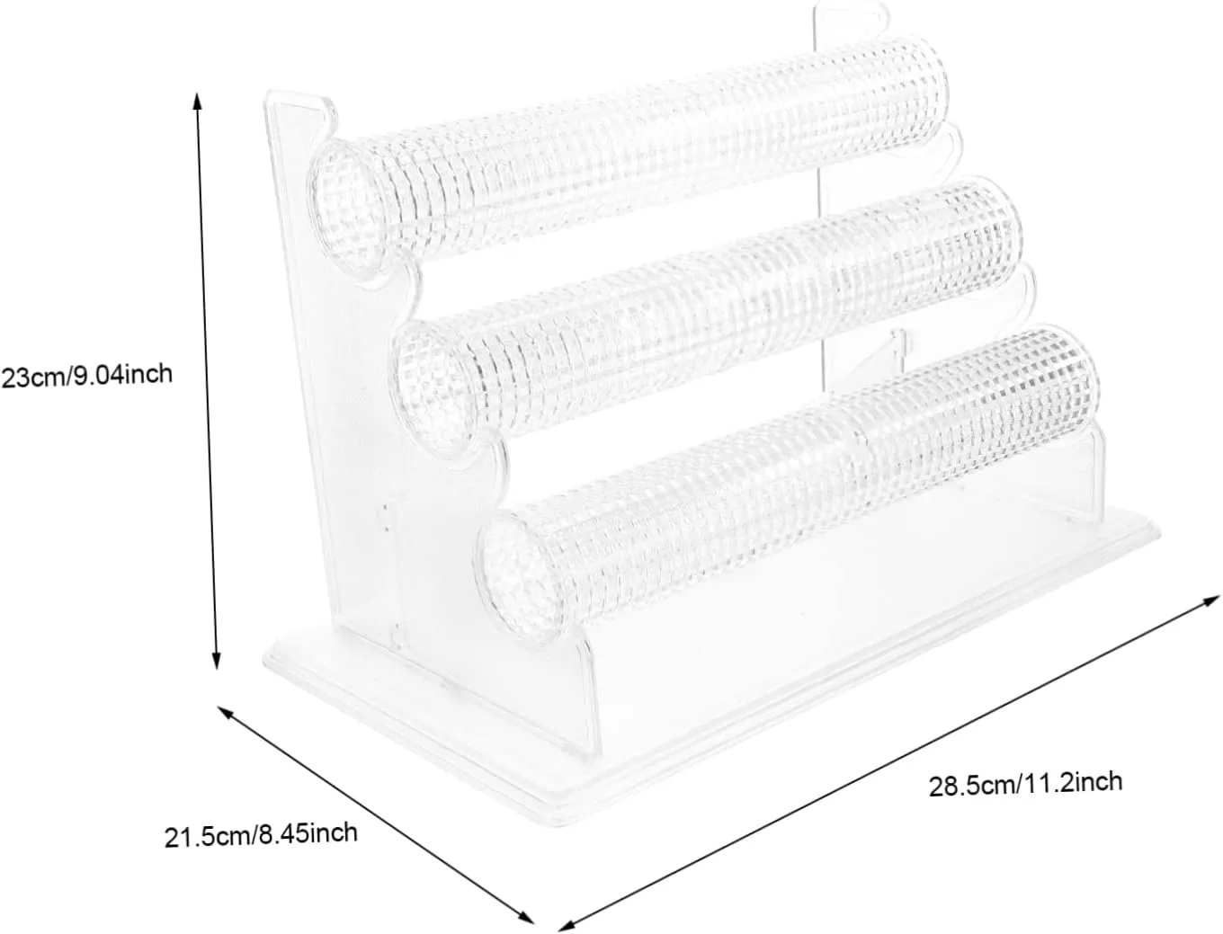 Bracelet Holder Display Stand 3 Layer Watch Stand Jewelry Rack Showcase Clear Pvc