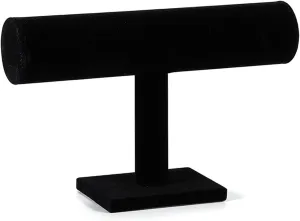 Bracelet Holder Pack of 5, Bracelet Organizer Display Stand, Velvet T-bar Jewelry Display Stand for Necklace Bangle Scrunchie Watch for Store, Showcase and Home,Black