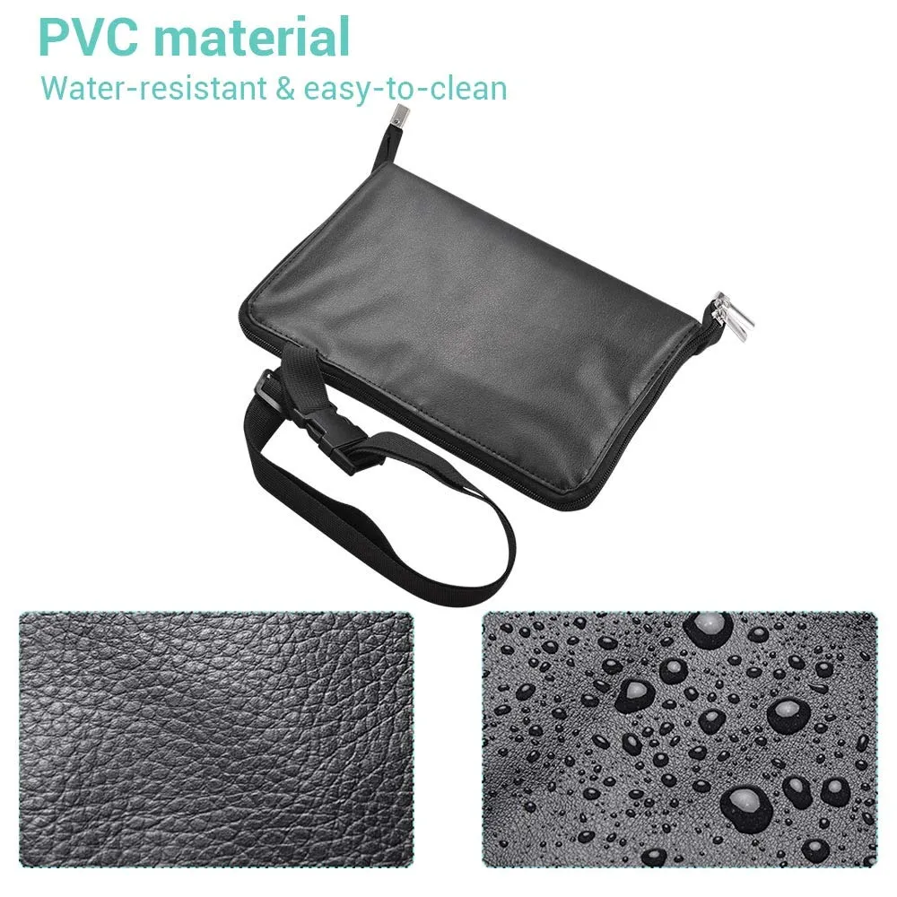 BYOOTIQUE 2in1 Multi Brush Holder Waist Zipper Bag Professional Portable Foldable Cosmetic Makeup Pouch with Belt Strap Artist Storage Organizer