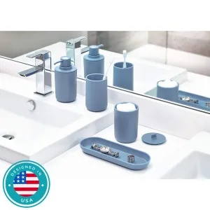 Cade Bath Accessories Set - Soap Pump, Toothbrush Holder, Cotton Pad Dispenser & Tray