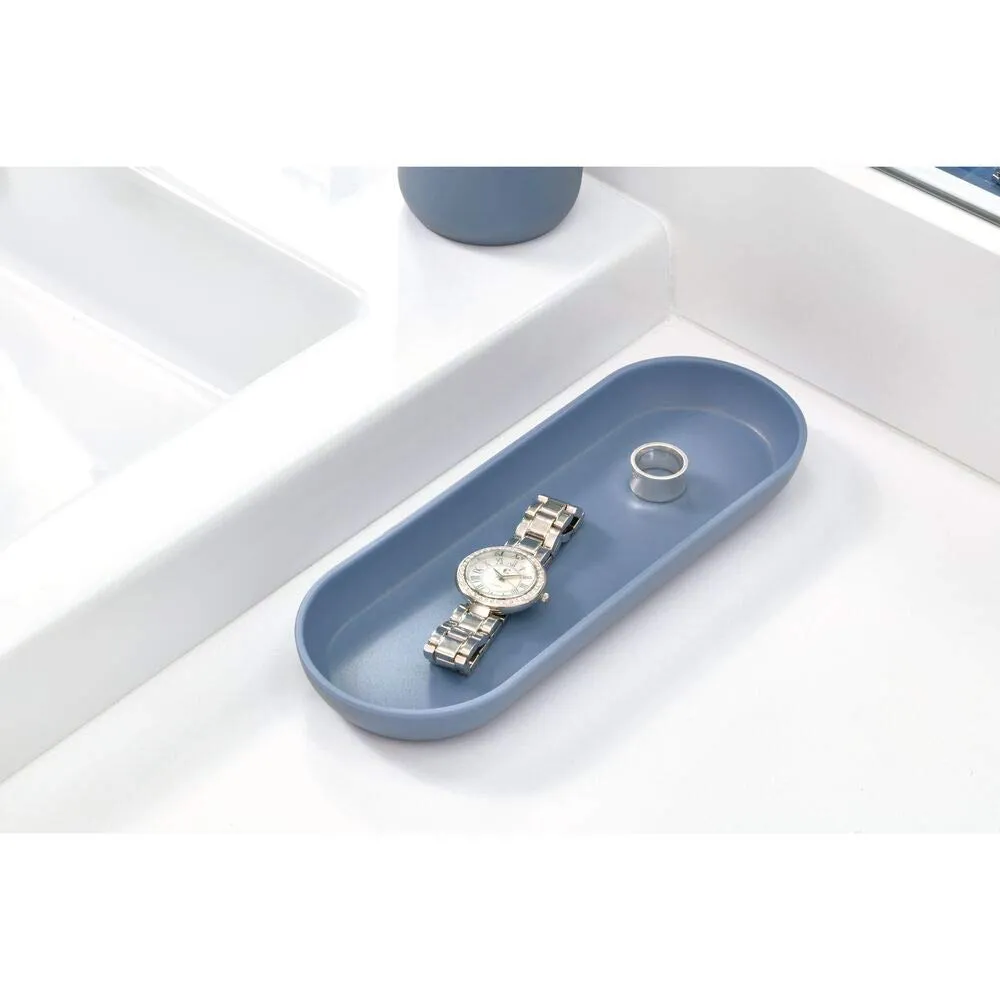 Cade Bath Accessories Set - Soap Pump, Toothbrush Holder, Cotton Pad Dispenser & Tray