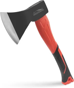 Camping Axe - 14" Wood Axe for Splitting Firewood, Non-Slip Handle, Ideal for Camping and Woodworking