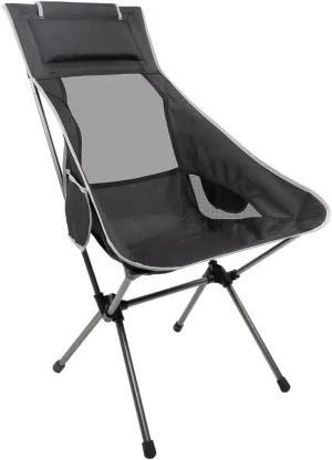 Camping Chair Camp Chair Outdoor High Back Camping Chair Portable Folding Seat with Mesh Backrest Camping Fishing Stool with Quilted Pillow s Outdoor Fishing Chair