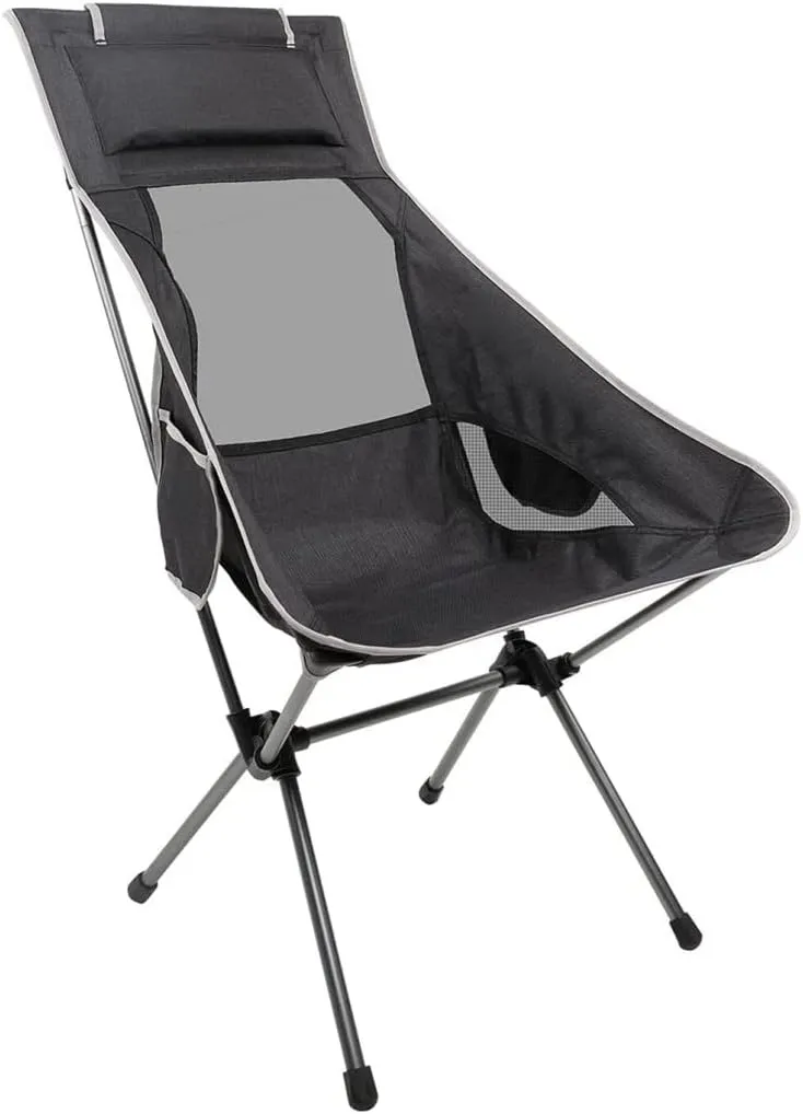 Camping Chair Camp Chair Outdoor High Back Camping Chair Portable Folding Seat with Mesh Backrest Camping Fishing Stool with Quilted Pillow s Outdoor Fishing Chair