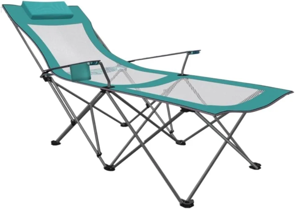Camping Chair Fishing Chair Folding Chairs Camping Portable Camping Chair With Footrest Mesh Backrest Folding Reclining Lunch Break Bed Sitting Lying Dual-Purpose Beach Seat Lawn Chairs Outside ( Colo