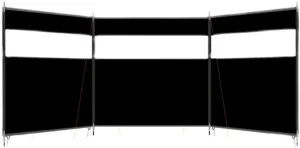 Camping Windbreaks，Beach Windshield Shelter, Outdoor Privacy Shield with Top Window, for Garden Charcoal Grills BBQ Picnic(Black,7.2m)
