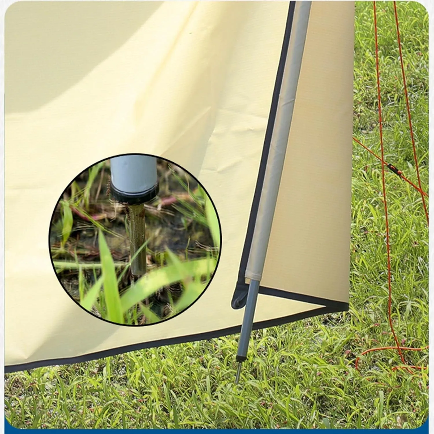 Camping Windbreaks，Beach Windshield Shelter, Outdoor Privacy Shield with Top Window, for Garden Charcoal Grills BBQ Picnic(White,4.4m)