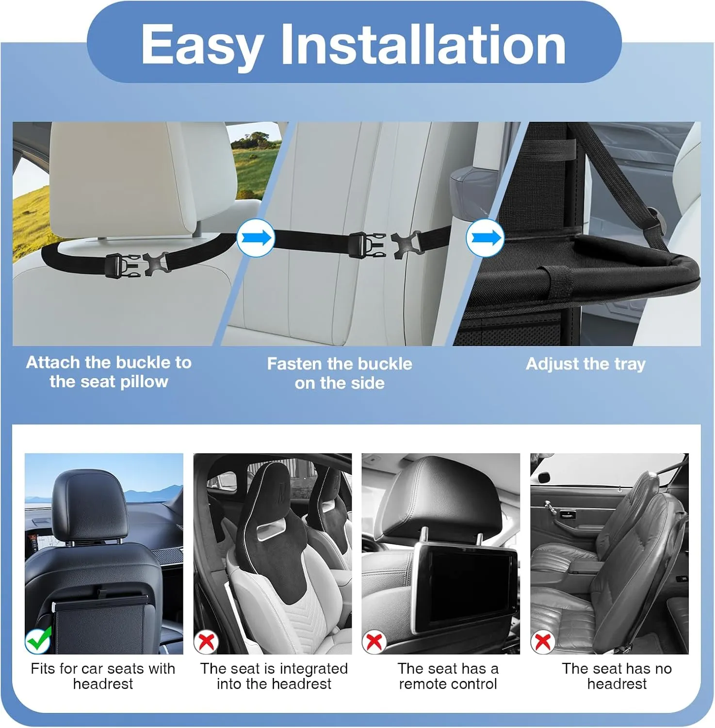 Car Backseat Organizer with Table Tray((2-Pack)) 9 Storage Pockets Backseat Car Organizer and storage with Tablet Holder, Kick Mats Back Seat Cover for Kids family Road Trip Essentials Travel