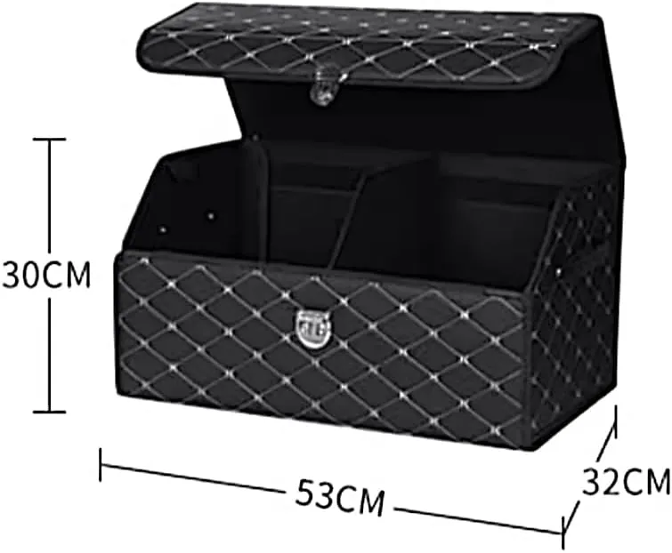 Car Storage Boot for Dodge Scat Pack/Challenger,Car Storage Trunk Organizers Car Storage Travel Box Collapsible,B Large-B Black red