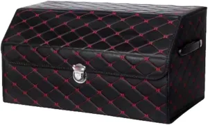 Car Storage Boot for Dodge Scat Pack/Challenger,Car Storage Trunk Organizers Car Storage Travel Box Collapsible,B Large-B Black red