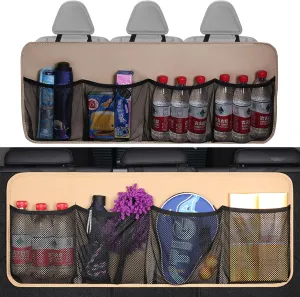 Car Trunk Organizer, Super Capacity Vehicle Hanging Back Seat Cargo Storage Bag, Compatible with Dodge Nitro,C1 Beige